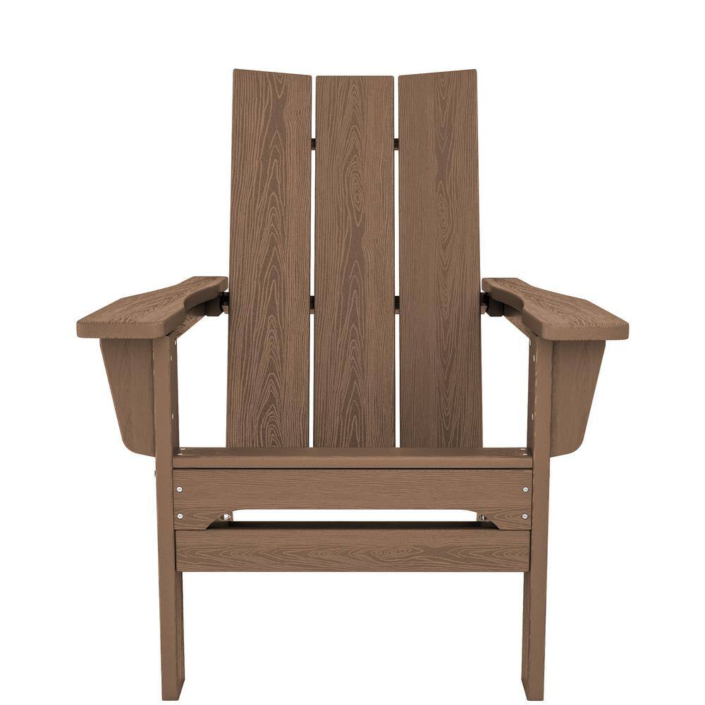 Reviews For JEAREY Brown Classic Folding HDPE Plastic Adirondack Chair ...