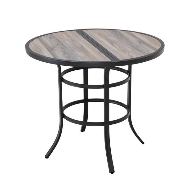 TOP HOME SPACE Brown Metal Outdoor Bistro Table