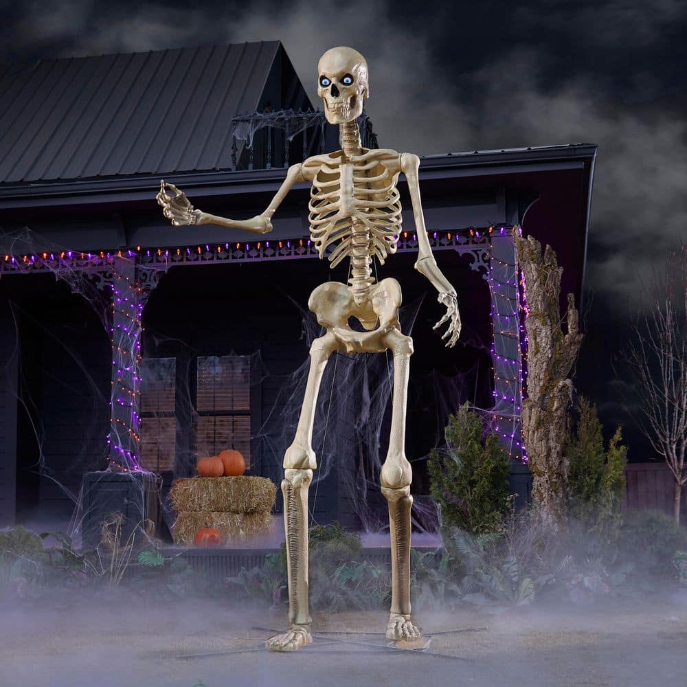 Home Accents Holiday 12 FT Giant-Sized Skelly with LifeEyes LCD Eyes 24SV24386