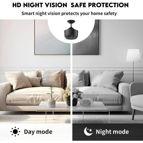 thumbnail image 2 of ASHATA XD Slim Mini WiFi Home Security Camera Low Power, 1080P Ultra HD Night Vision, Human Body Detection, Cloud And SD Card Storage, Recording... 2 of 9