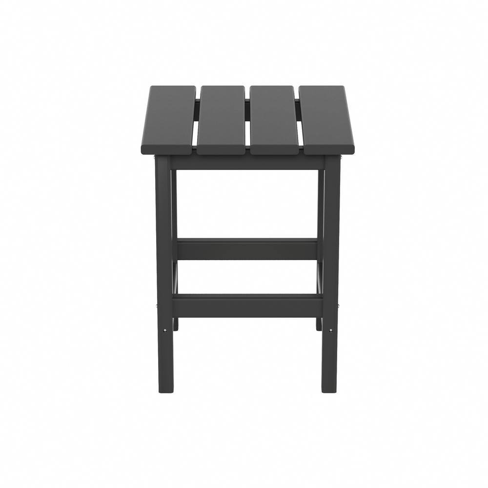 Gray 3-Piece Outdoor Patio Adirondack Coffee and Side Table Set