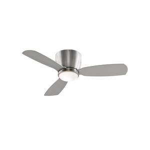 Embrace 44 in. Integrated LED Brushed Nickel Ceiling Fan with Opal Frosted Glass Light Kit and Remote Control