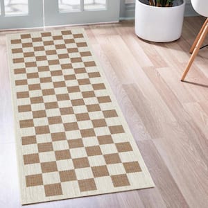 Daisy Brick and Ivory 2 ft. x 8 ft. Indoor/Outdoor Area Rug