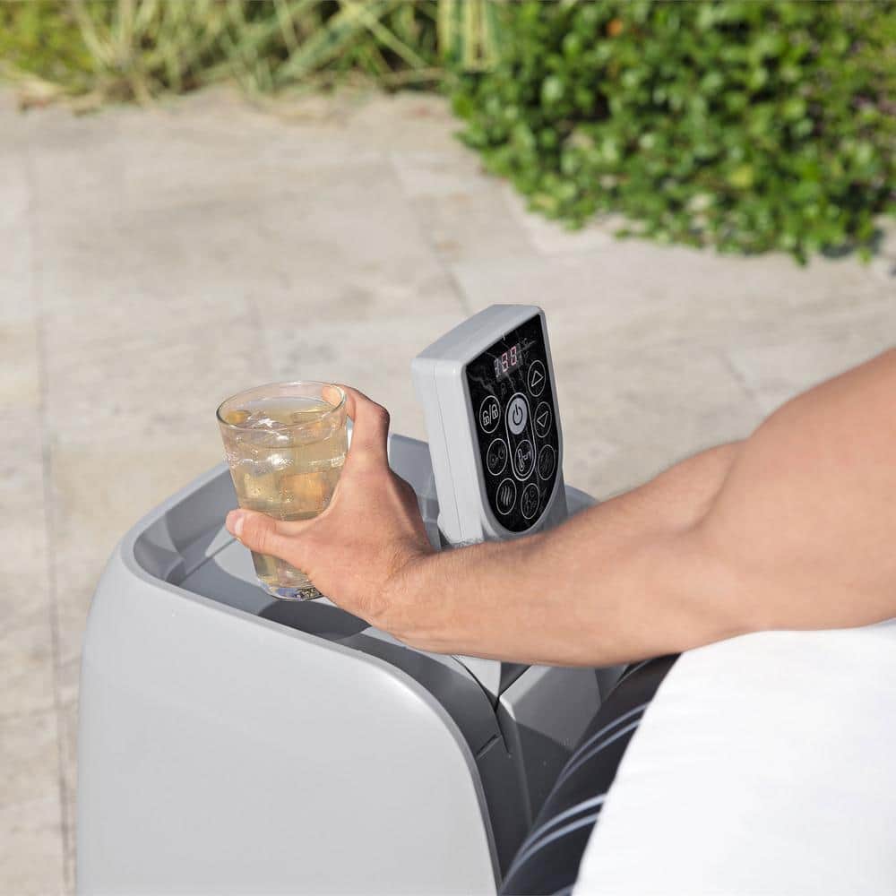 Bestway SaluSpa Black Round Inflatable Hot Tub with EnergySense Cover