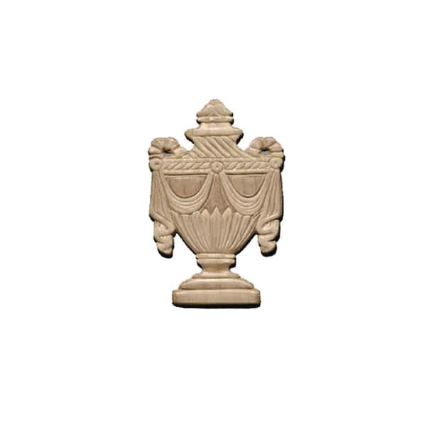 HOUSE OF FARA 1/4 in. D 5-5/8 in. W x3-1/8 in. L Birch Wood Chalice Accent Moulding