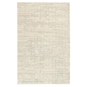 Remi Hand Tufted Wool Abstract Line Beige/Blue 8 ft. x 10 ft. Area Rug
