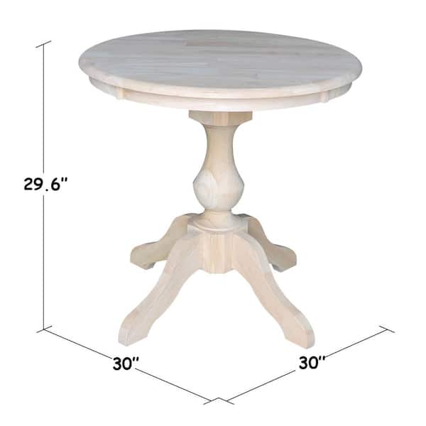 International Concepts Sophia 30 In, Solid Wood Round Pedestal Dining Table