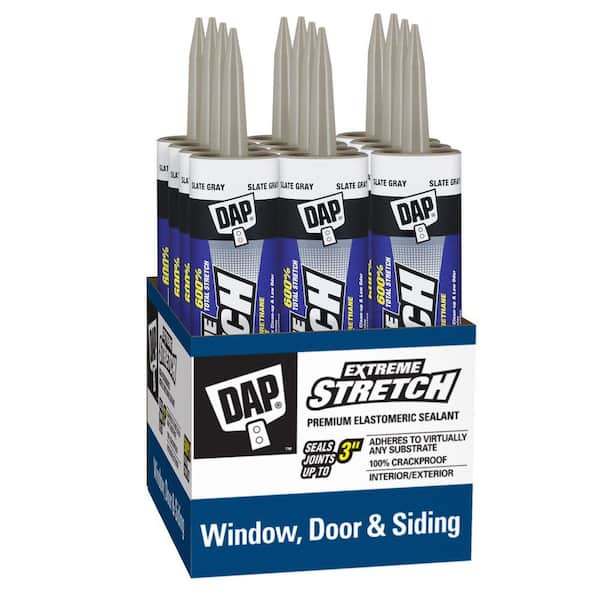 Extreme Stretch 10.1 oz. Slate Gray Premium Crackproof Elastomeric Sealant (12-Pack)