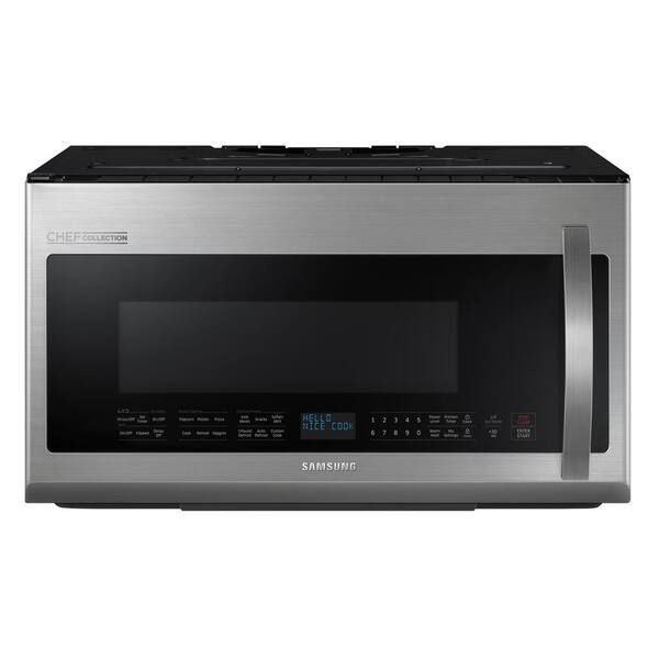 Samsung CHEF Collection 2.1 cu. ft. Over the Range Microwave in Stainless Steel with Sensor Cooking
