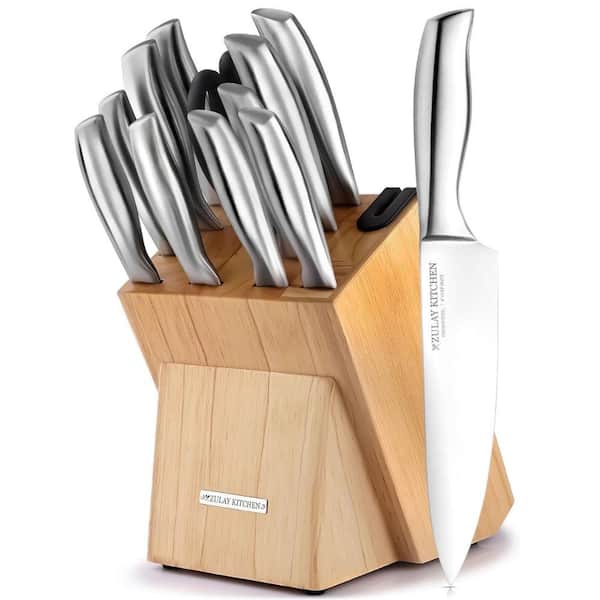 Zulay Kitchen 12-Piece Stainless Steel Kitchen Knife Set with