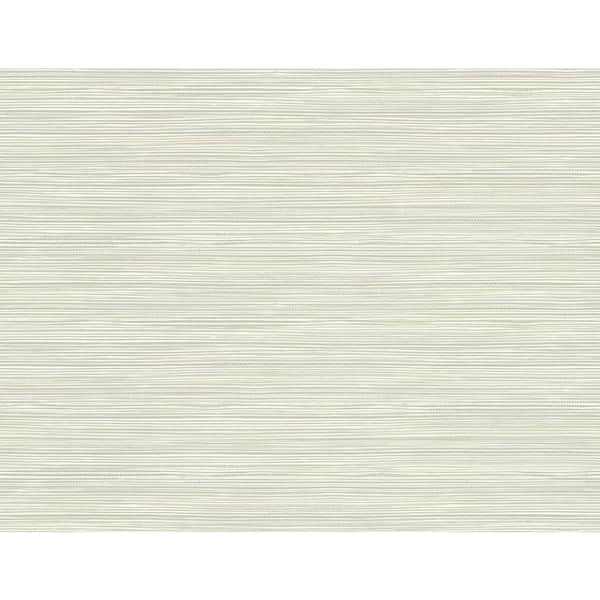 Warner Bondi Light Grey Grasscloth Texture Wallpaper Sample