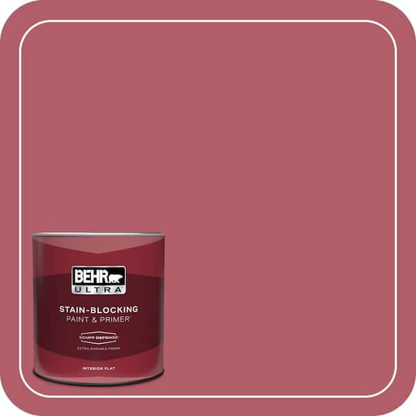 BEHR ULTRA 1 qt. #130D-5 Rhubarb Extra Durable Flat Interior Paint & Primer