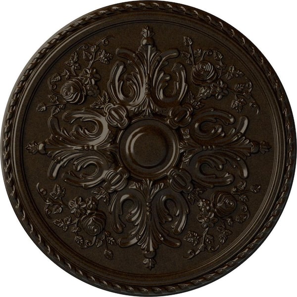 Ekena Millwork 32-5/8 in. x 2 in. Bradford Urethane Ceiling (Fits Canopies up to 6-5/8 in.), Bronze