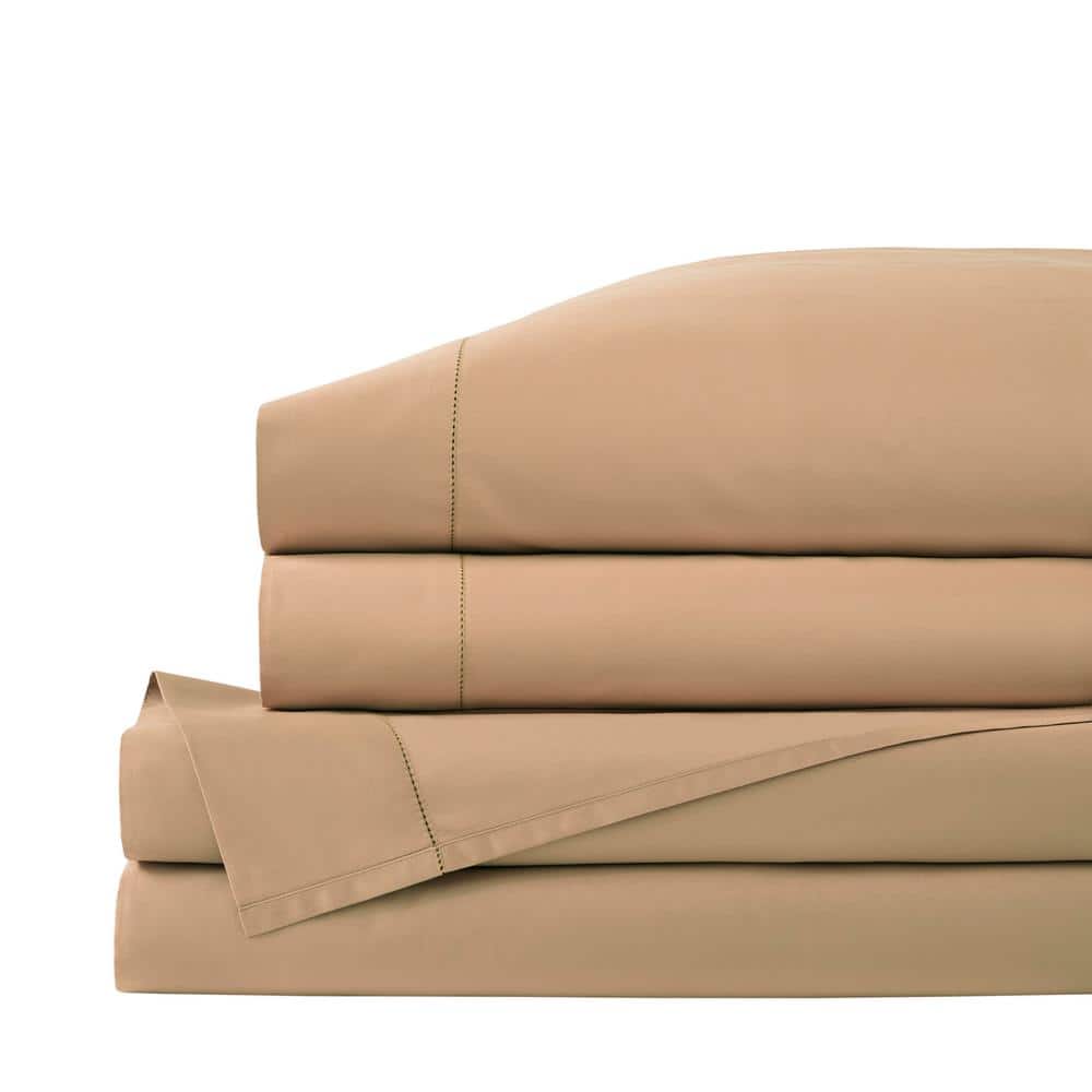 Home Decorators Collection 500 Thread Count Egyptian Cotton Sateen Ginger King Sheet Set 500_EC_KG_CDGN