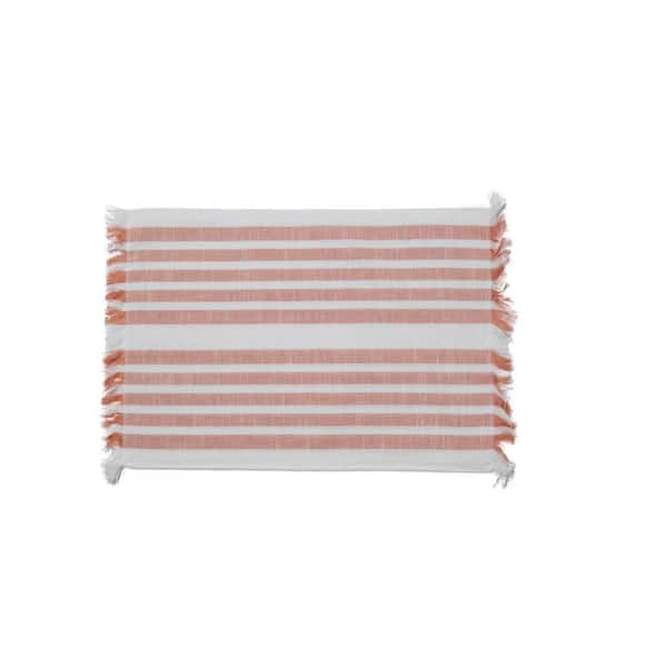 Lintex Madison Blush Red 100% Cotton Placemat 12 in. x 18 in. (Set of 4)