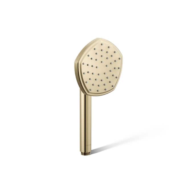 KOHLER Occasion 1-Spray Patterns Wall Mount Handheld Shower Head 2.5 GPM in Vibrant French Gold