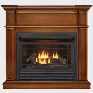 Dual Fuel Ventless Gas Fireplace - 26,000 BTU, T-Stat Control, Apple Spice Finish, Model DFS-300T-3AS