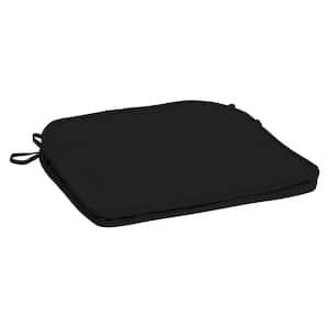 ProFoam 18 in. x 18 in. Outdoor Rounded Back Seat Cushion Cover in Onyx Black