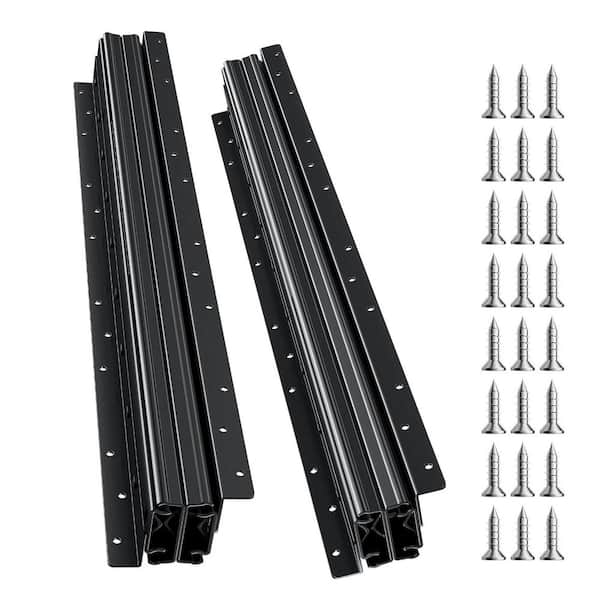 Undermount Drawer Slides, 24 in., Full Extension Ball Bearing Cabinet Rails, 260 lbs. Capacity Heavy Duty Glides, Black