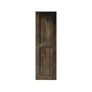 30 in. x 84 in. H-Frame Ebony Solid Natural Pine Wood Panel Interior Sliding Barn Door Slab with Frame