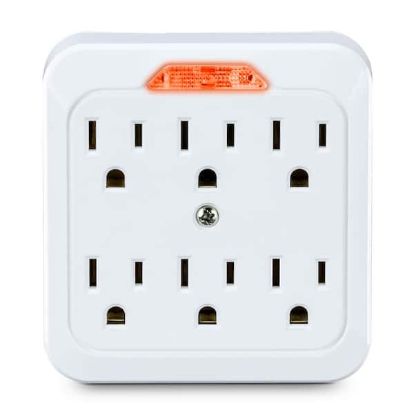 CyberPower 6-Outlet Wall Tap with Guide Light