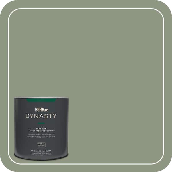 BEHR DYNASTY 1 qt. #PPU11-17 Hillside Green Semi-Gloss Enamel Exterior Stain-Blocking Paint & Primer