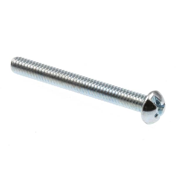Prime-Line #8-32 x 1-1/2 in. Zinc Plated Steel Phillips/Slotted Combination Drive Round Head Machine Screws (100-Pack)