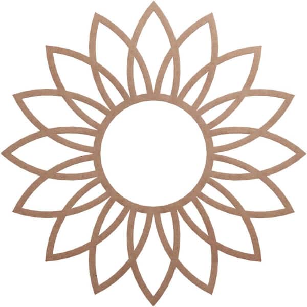 Ekena Millwork 0.25 in. x 38 in. x 38 in. Wood Medallion Moulding