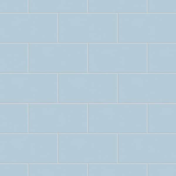 Merola Tile Projectos Sky Blue 3-7/8 in. x 7-3/4 in. Ceramic Floor and Wall Tile (11.0 sq. ft./Case)