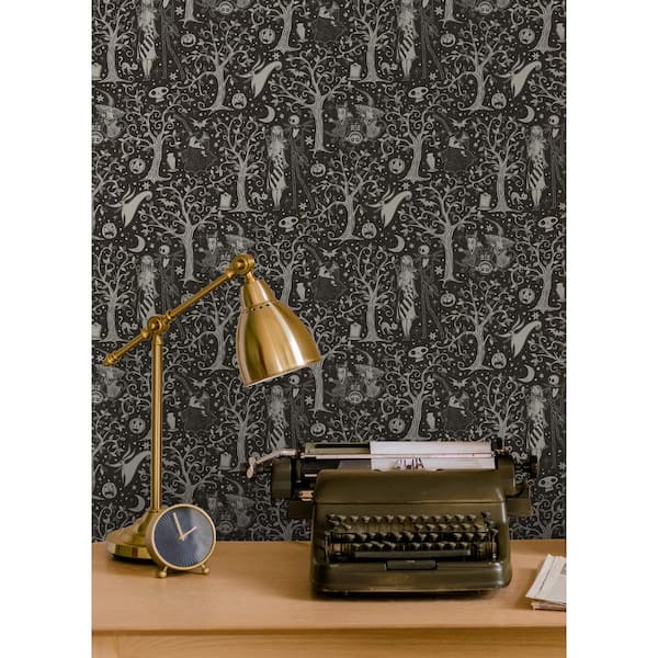 Disney Tim Burton's The Nightmare Before Christmas Sepia Forest Peel and Stick Wallpaper