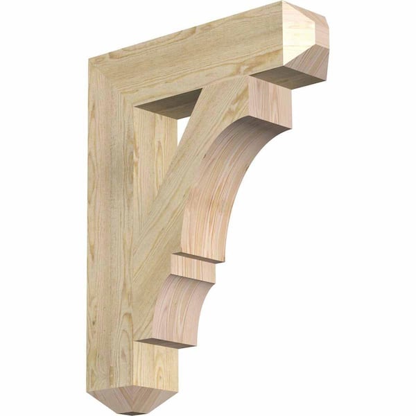 Ekena Millwork 6 in. x 34 in. x 26 in. Douglas Fir Balboa Craftsman Rough Sawn Bracket