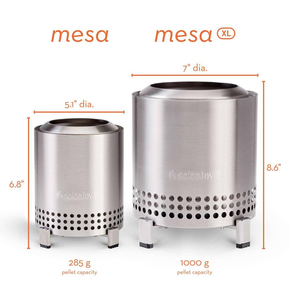 Mesa XL Stainless Steel Smokeless Tabletop Fire Pit