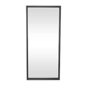 70 in. x 32 in. Rectangle Framed Black Wall Mirror