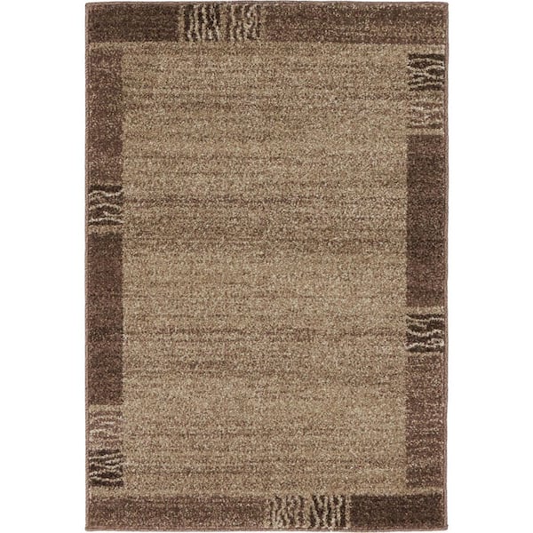 Unique Loom Del Mar Sarah Light Brown 2' 2 x 3' 0 Area Rug