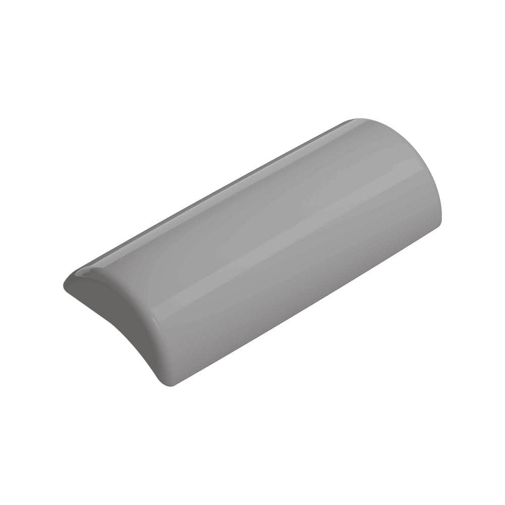 Gray Foam Alcove Bathtub Headrest Pillow