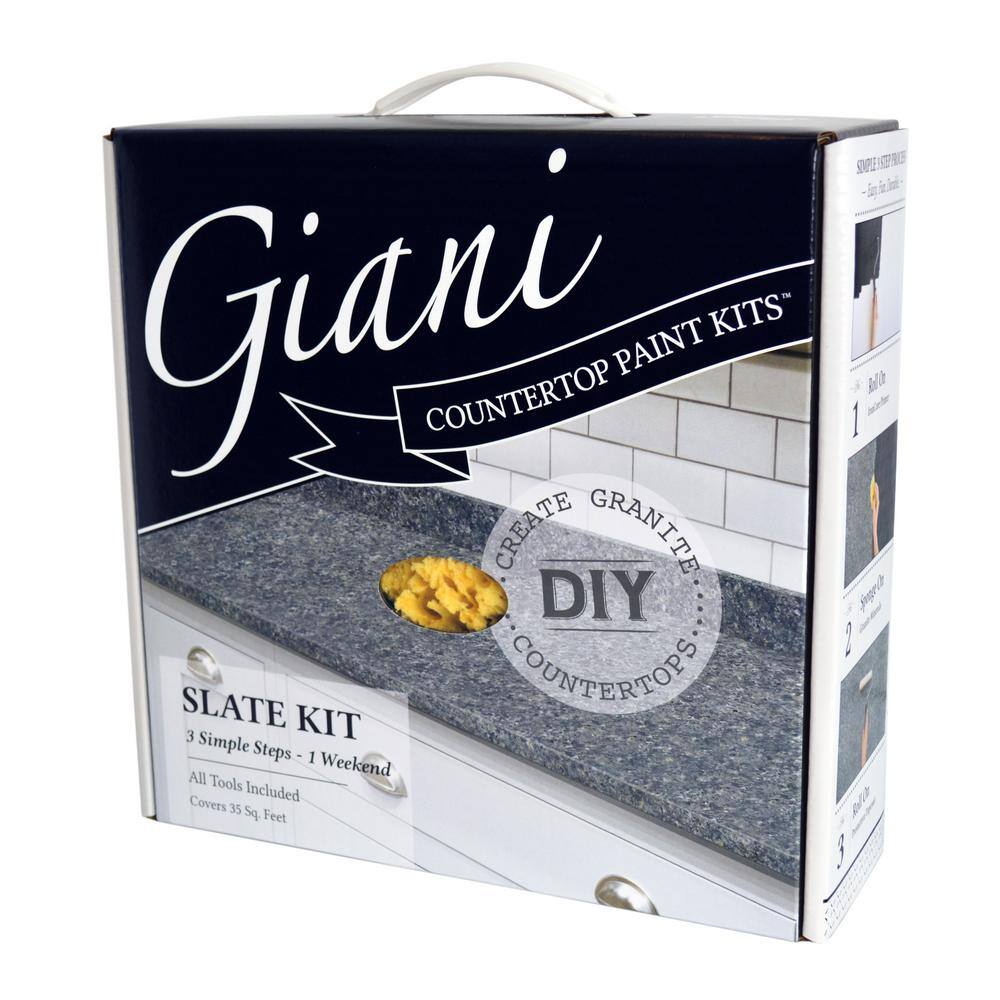 Giani Granite Slate Countertop Paint, Marble Countertop Paint Kit Home Depot