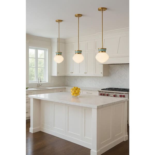 Lucy　0324 LARK Lucy 1-Light Lacquered Brass Globe Pendant Light with