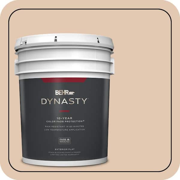 BEHR DYNASTY 5 gal. #S230-2 Mesquite Powder Flat Exterior Stain-Blocking Paint & Primer