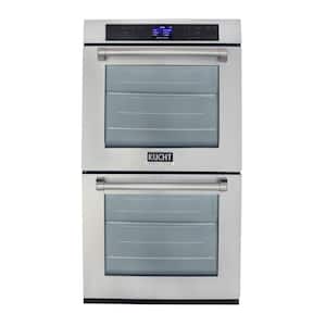 30 in. W 10 cu. ft. Double Electric Wall Oven with True Convection and Self Cleaning in Stainless Steel