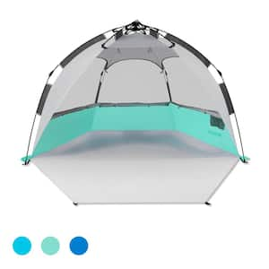 8.15 ft. x 4.6 ft. 5-6 Person Automatic Pop Up Camping Tent in Green Waterproof Portable Hiking Instant Cabin