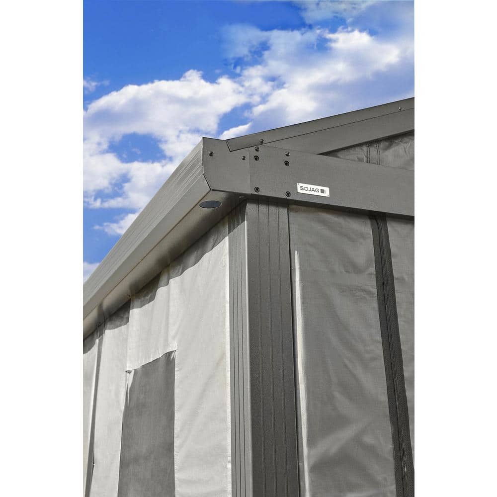 Samara 12' x 20' Dark Gray Aluminum and Steel Carport Kit