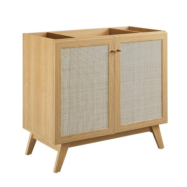 MODWAY Soma 35 in. W x 18 in. D x 32.5 in. H Bath Vanity Cabinet without Top in Oak