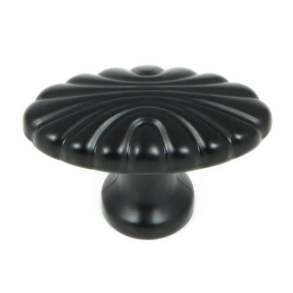 Matte Black Oval Zinc Alloy Cabinet Knob Set