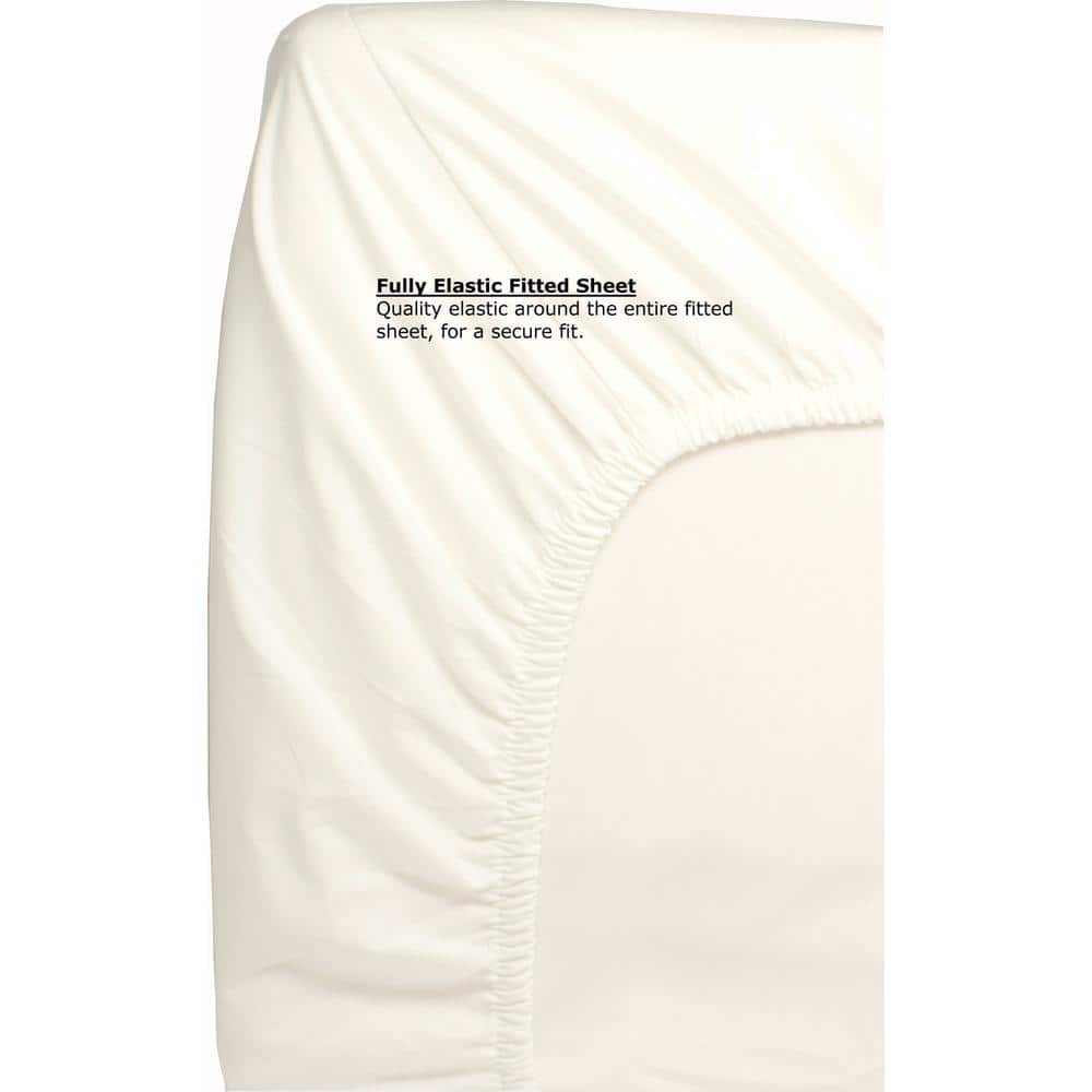 Twin Blue Cotton Percale Deep Pocket Sheet Set