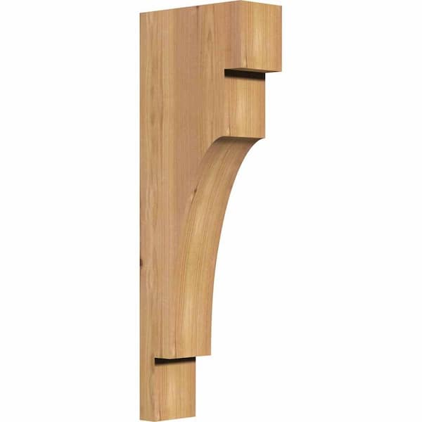 Ekena Millwork 3-1/2 in. x 8 in. x 24 in. Western Red Cedar Mediterranean Smooth Corbel