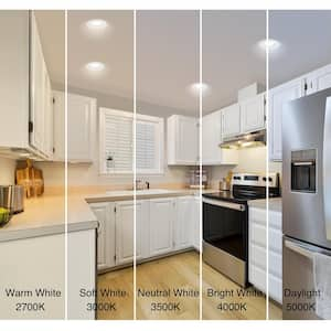 4 in. 30 Lighting Options Integrated LED Recessed Light Trim Adjustable CCT New Construction Remodel Indoor (8-Pack)