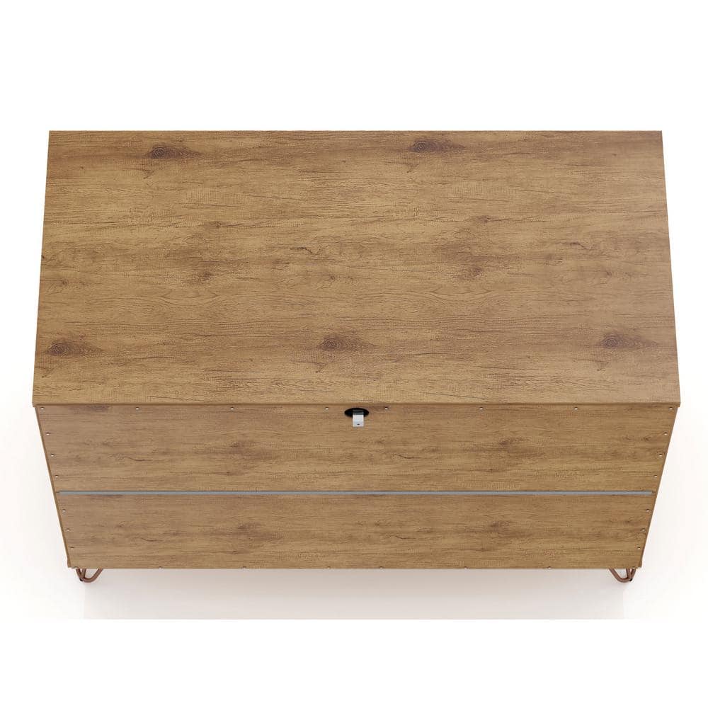 Mid-Century Textured Gray 3-Drawer Dresser Set
