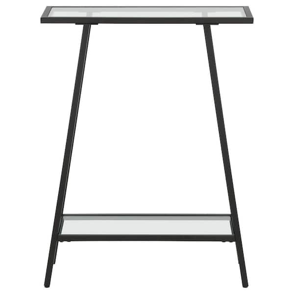 Meyer&Cross Yair 22 in. Blackened Bronze Rectangular Glass Console Table