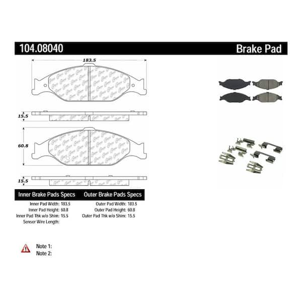 Centric Parts Disc Brake Pad Set 2004 Ford Mustang