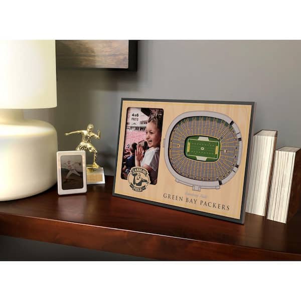 NFL Green Bay Packers Team Colored 3D StadiumView with 4 in. x 6 in. Picture Frame